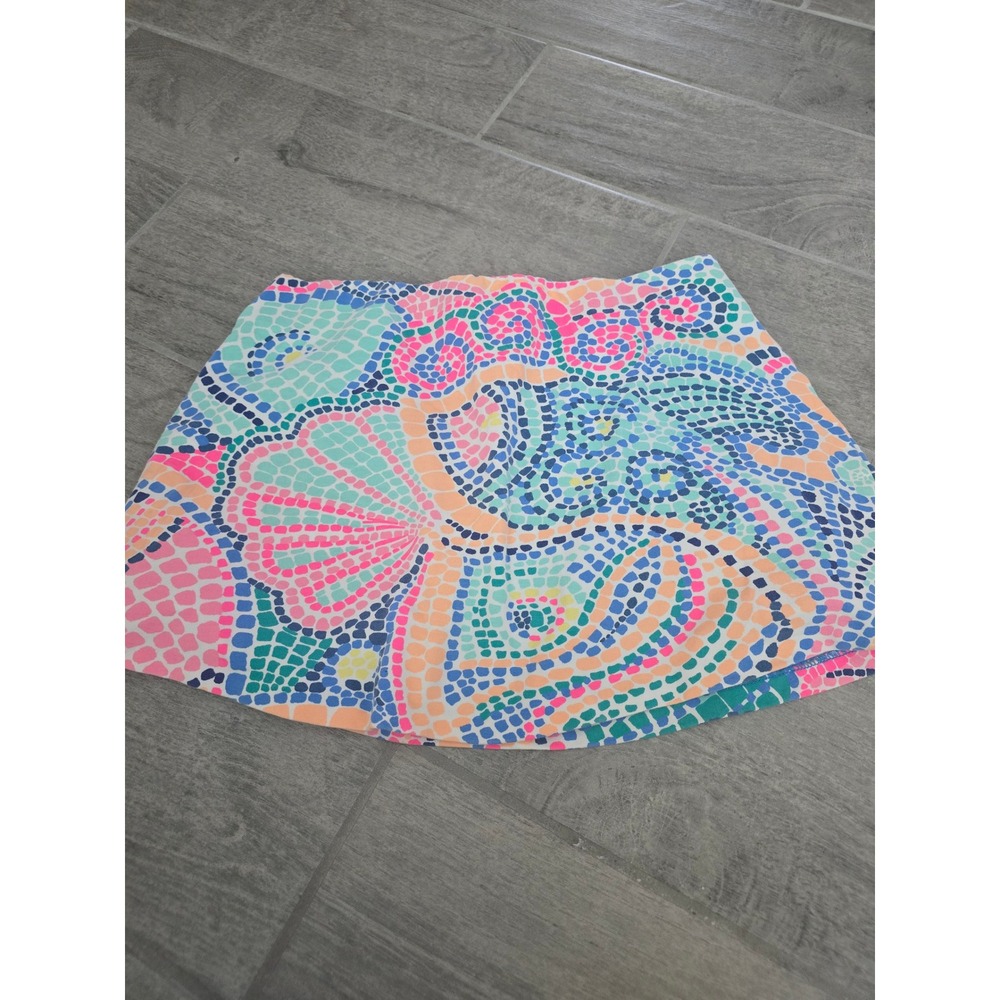 Lilly Pulitzer Skort Womens Small Mosaic Seashell Pink Blue Golf Tennis - Picture 6 of 6